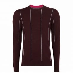 Ted Baker Chifke Crew Sweater for Big & Tall Knitwear Colour Dark Red