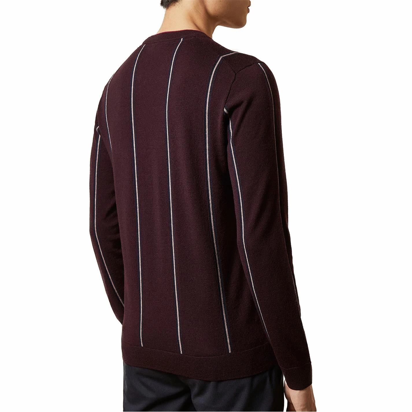 Ted Baker Chifke Crew Sweater for Big & Tall Knitwear Colour Dark Red 5 Ted Baker Chifke Crew Sweater for Big & Tall Knitwear Colour Dark Red - Image 3