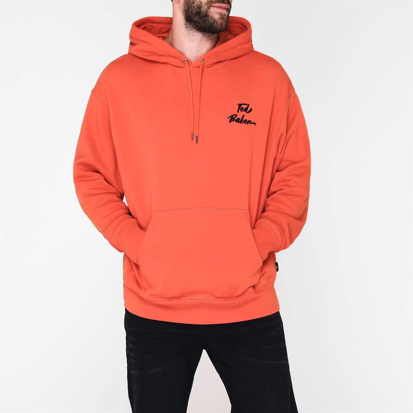 Ted Baker Ted Baker Tavern Hoodie for Big & Tall Knitwear Colour Orange 4 Ted Baker Ted Baker Tavern Hoodie for Big & Tall Knitwear Colour Orange - Image 2