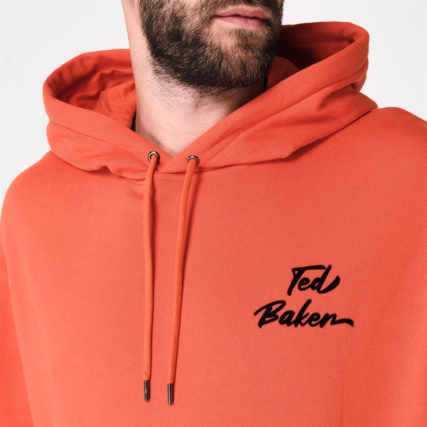 Ted Baker Ted Baker Tavern Hoodie for Big & Tall Knitwear Colour Orange 7 Ted Baker Ted Baker Tavern Hoodie for Big & Tall Knitwear Colour Orange - Image 5