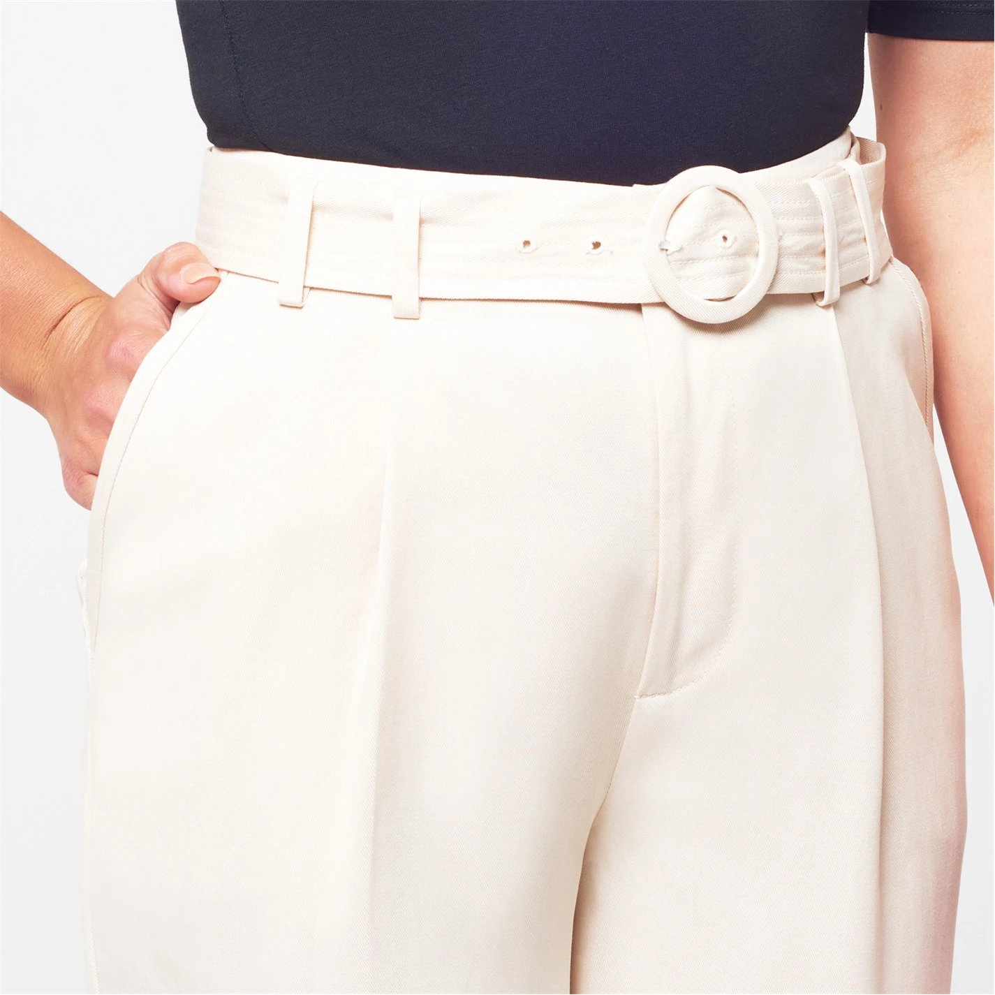 Ted Baker Ninette High Waist Trousers for Trousers Colour Ivory 6 Ted Baker Ninette High Waist Trousers for Trousers Colour Ivory - Image 4