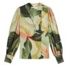 Ted Baker Emillee Funnel Blouse for Blouses & Shirts Colour Mid Green