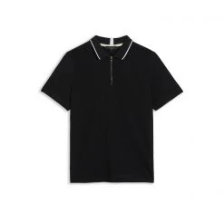 Ted Baker Buer Zip Up Polo Shirt for Polo Shirts Colour Black