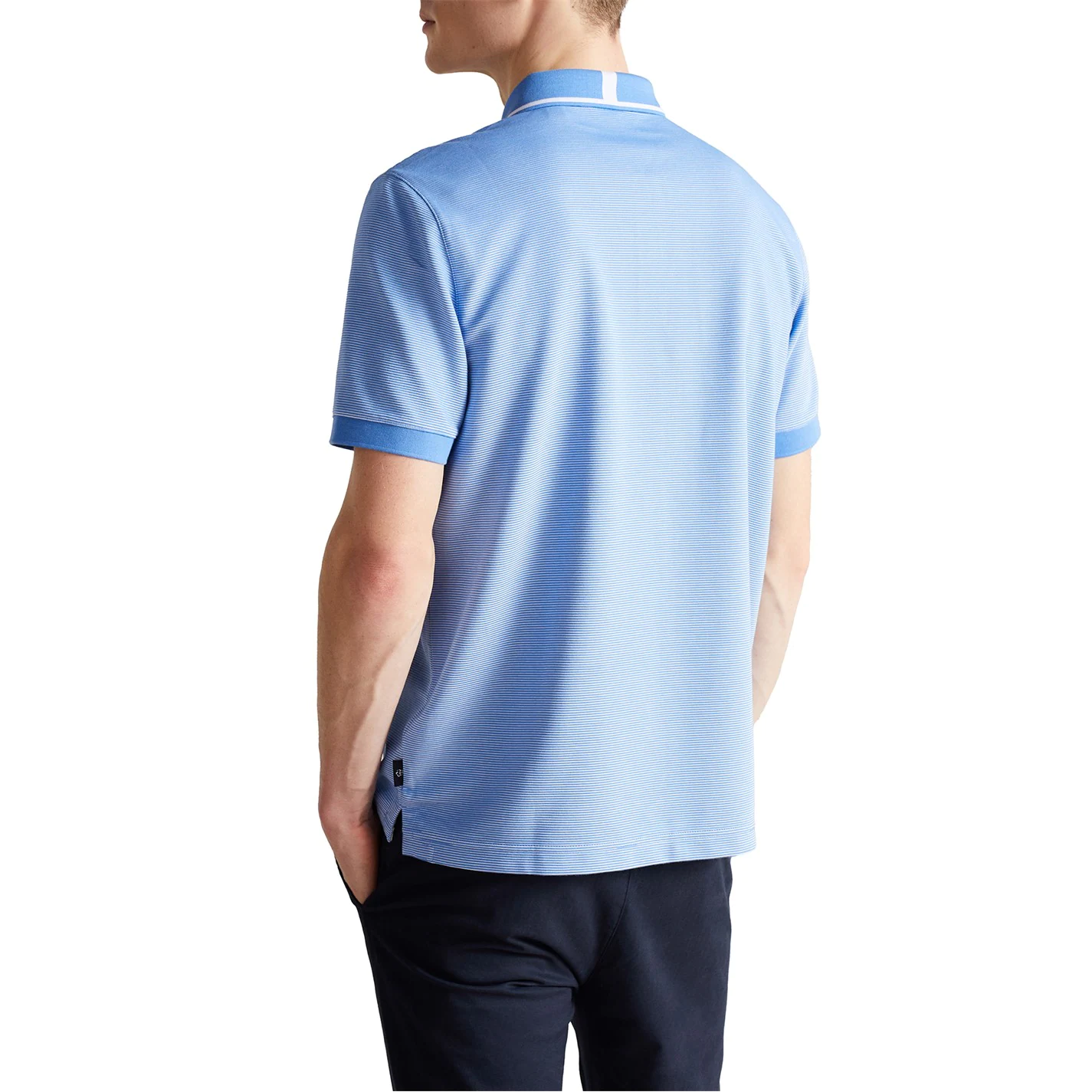 Ted Baker Ellerby Stripe Polo Shirt for Polo Shirts Colour Blue 6 Ted Baker Ellerby Stripe Polo Shirt for Polo Shirts Colour Blue - Image 4