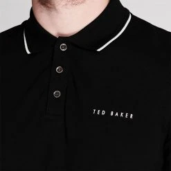 Ted Baker Short Sleeve Polo Shirt for Polo Shirts Colour Black -Outlet Wardrobe Mix Store 54261503 xxl a3
