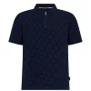 Ted Baker Coram Zip Polo Shirt for Polo Shirts Colour Navy