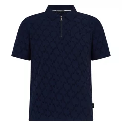 Ted Baker Coram Zip Polo Shirt for Polo Shirts Colour Navy