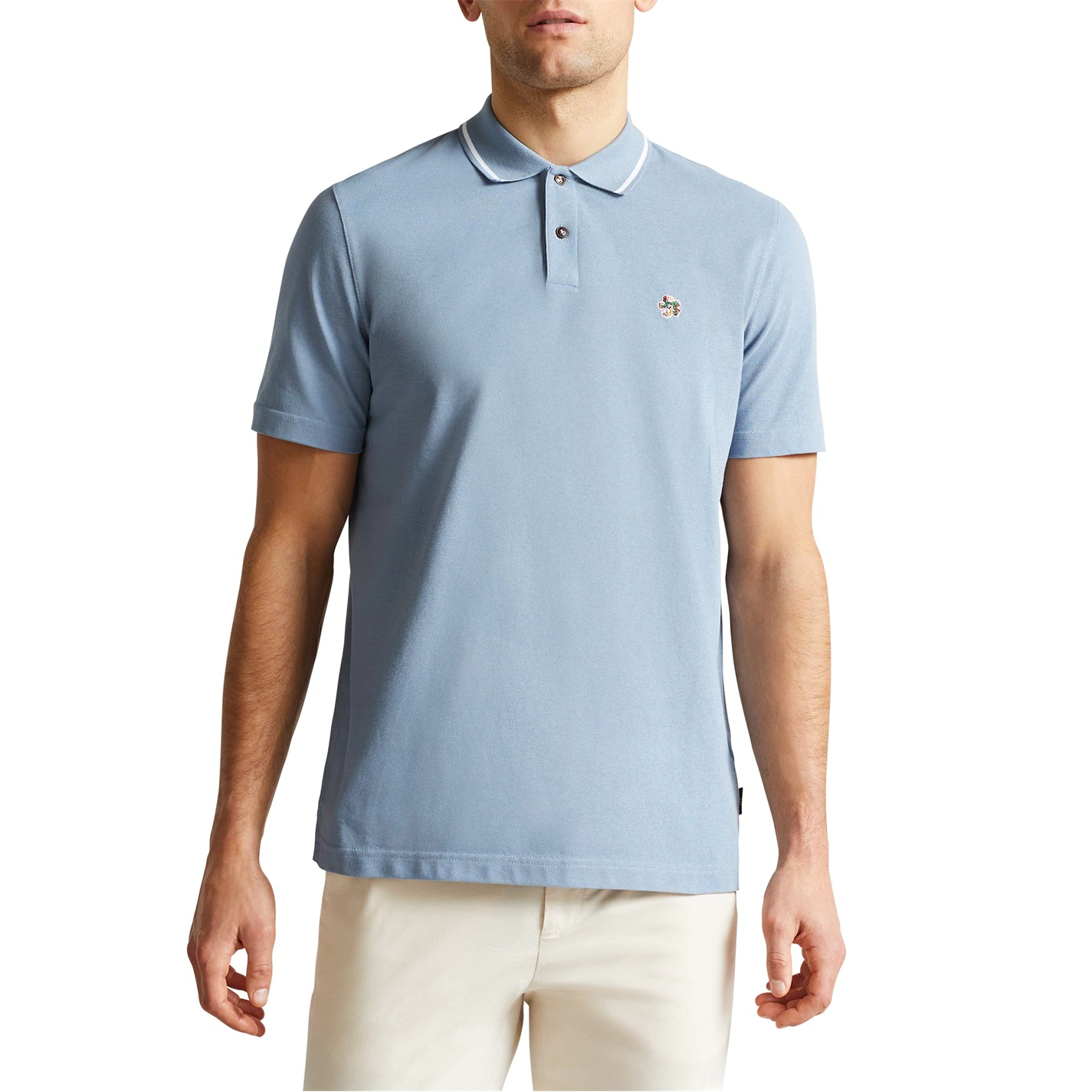 Ted Baker Camden Polo Shirt for Polo Shirts Colour Mid-Blue 5 Ted Baker Camden Polo Shirt for Polo Shirts Colour Mid-Blue - Image 3