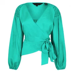 Ted Baker Tavia Wrap Blouse for Blouses & Shirts Colour Mid Green