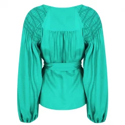 Ted Baker Tavia Wrap Blouse for Blouses & Shirts Colour Mid Green 11 Ted Baker Tavia Wrap Blouse for Blouses & Shirts Colour Mid Green -Outlet Wardrobe Mix Store 54378515 xxl a10