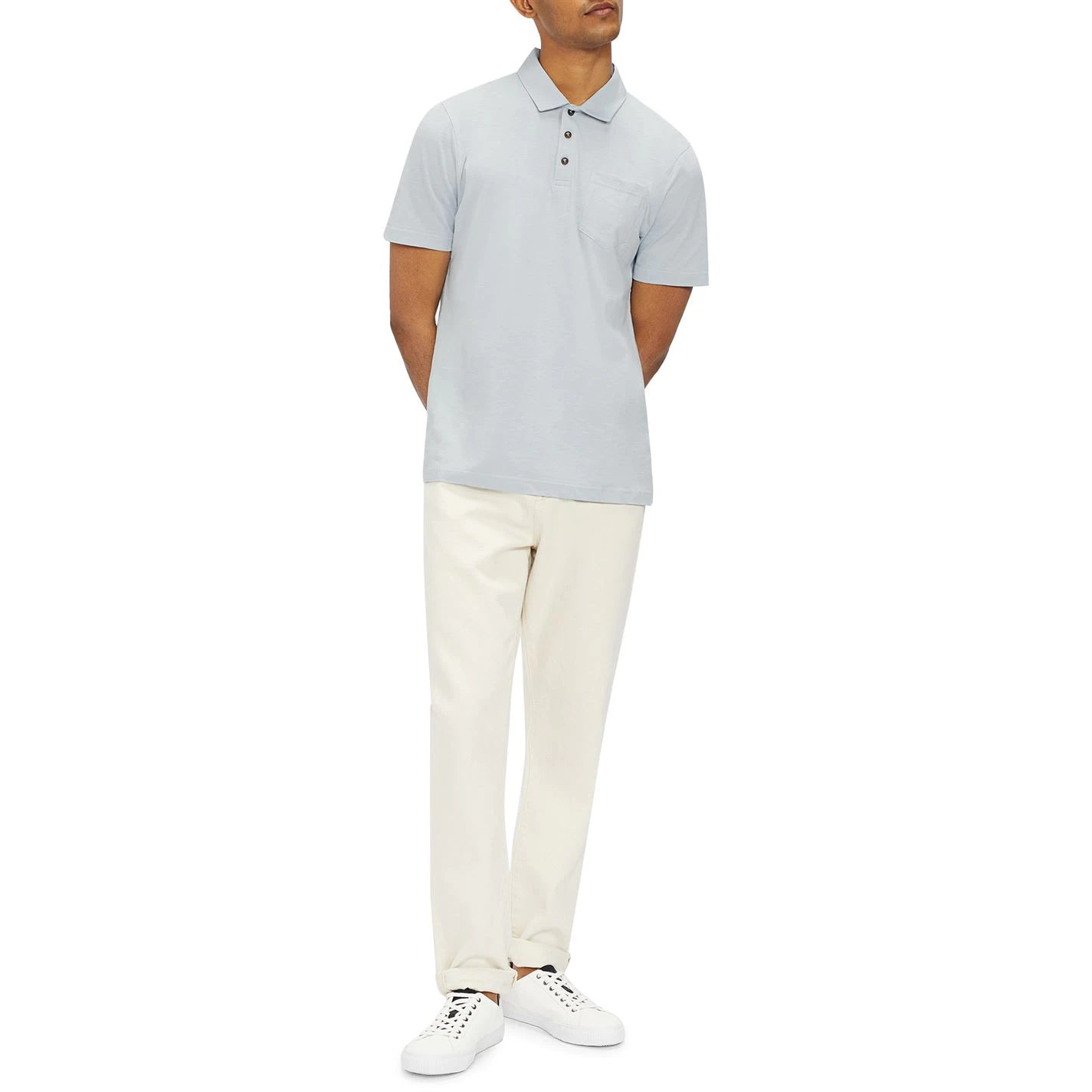 Ted Baker Distance Polo Shirt for Polo Shirts Colour Lt-Grey 6 Ted Baker Distance Polo Shirt for Polo Shirts Colour Lt-Grey - Image 4