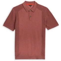 Ted Baker Bump Polo Shirt for Polo Shirts Colour Pink