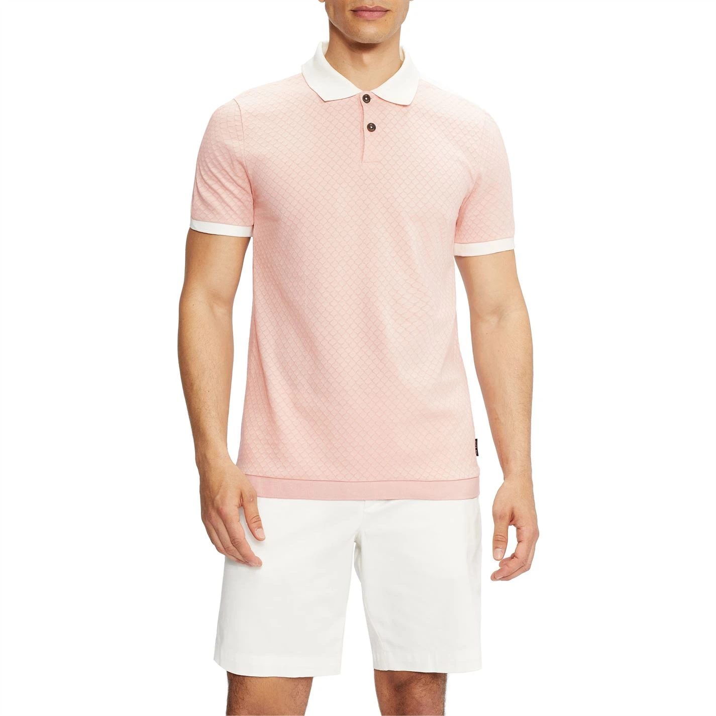 Ted Baker Virtual Polo Shirt for Polo Shirts Colour Lt-Pink 4 Ted Baker Virtual Polo Shirt for Polo Shirts Colour Lt-Pink - Image 2
