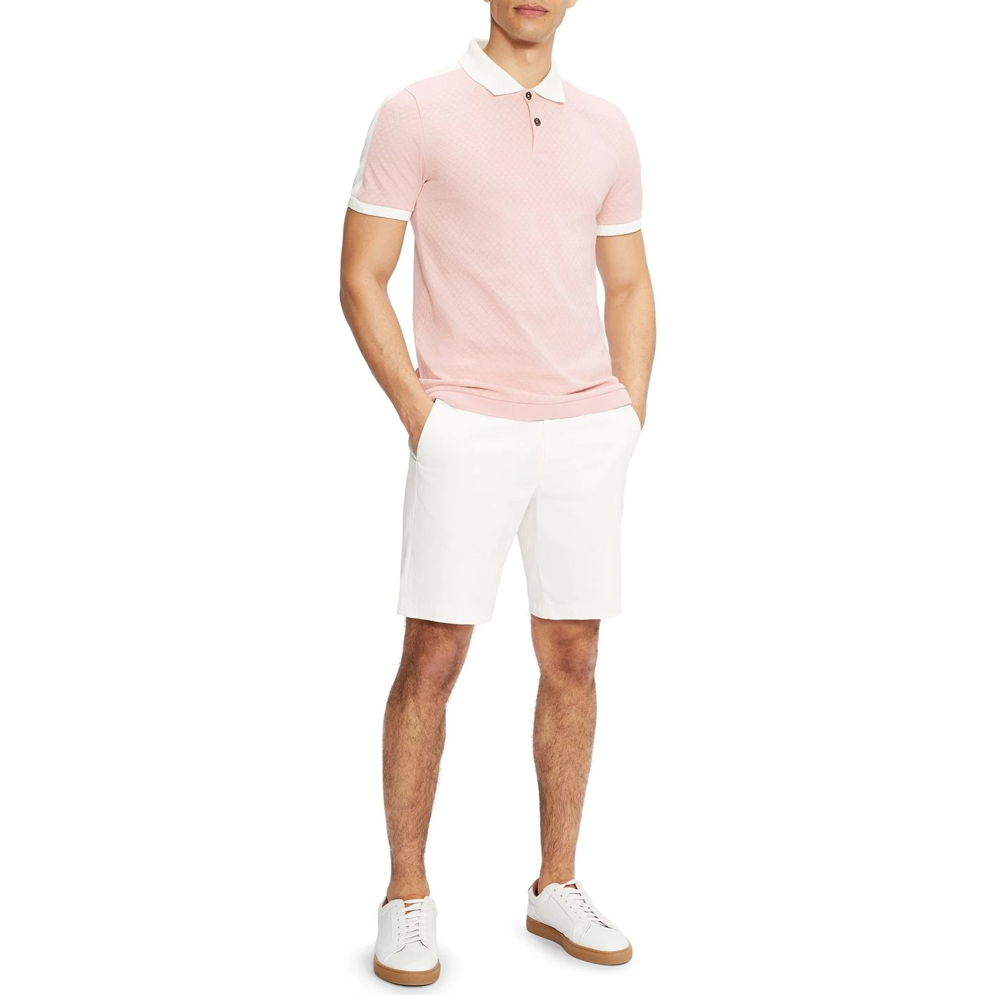 Ted Baker Virtual Polo Shirt for Polo Shirts Colour Lt-Pink 6 Ted Baker Virtual Polo Shirt for Polo Shirts Colour Lt-Pink - Image 4