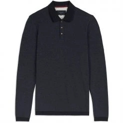 Ted Baker Nosnor Long Sleeve Polo Shirt for Polo Shirts Colour Navy