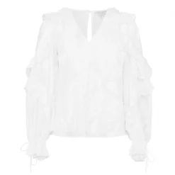 Ted Baker Janeio Ruffle Top for Blouses & Shirts Colour White