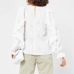 Ted Baker Janeio Ruffle Top for Blouses & Shirts Colour White -Outlet Wardrobe Mix Store 54413001 xxl a2