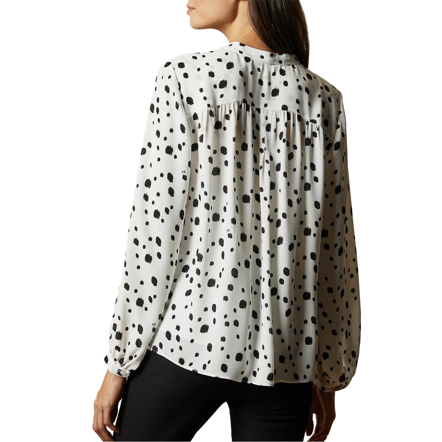 Ted Baker Ted Baker Polka Dot Blouse Womens for Blouses & Shirts Colour White 5 Ted Baker Ted Baker Polka Dot Blouse Womens for Blouses & Shirts Colour White - Image 3