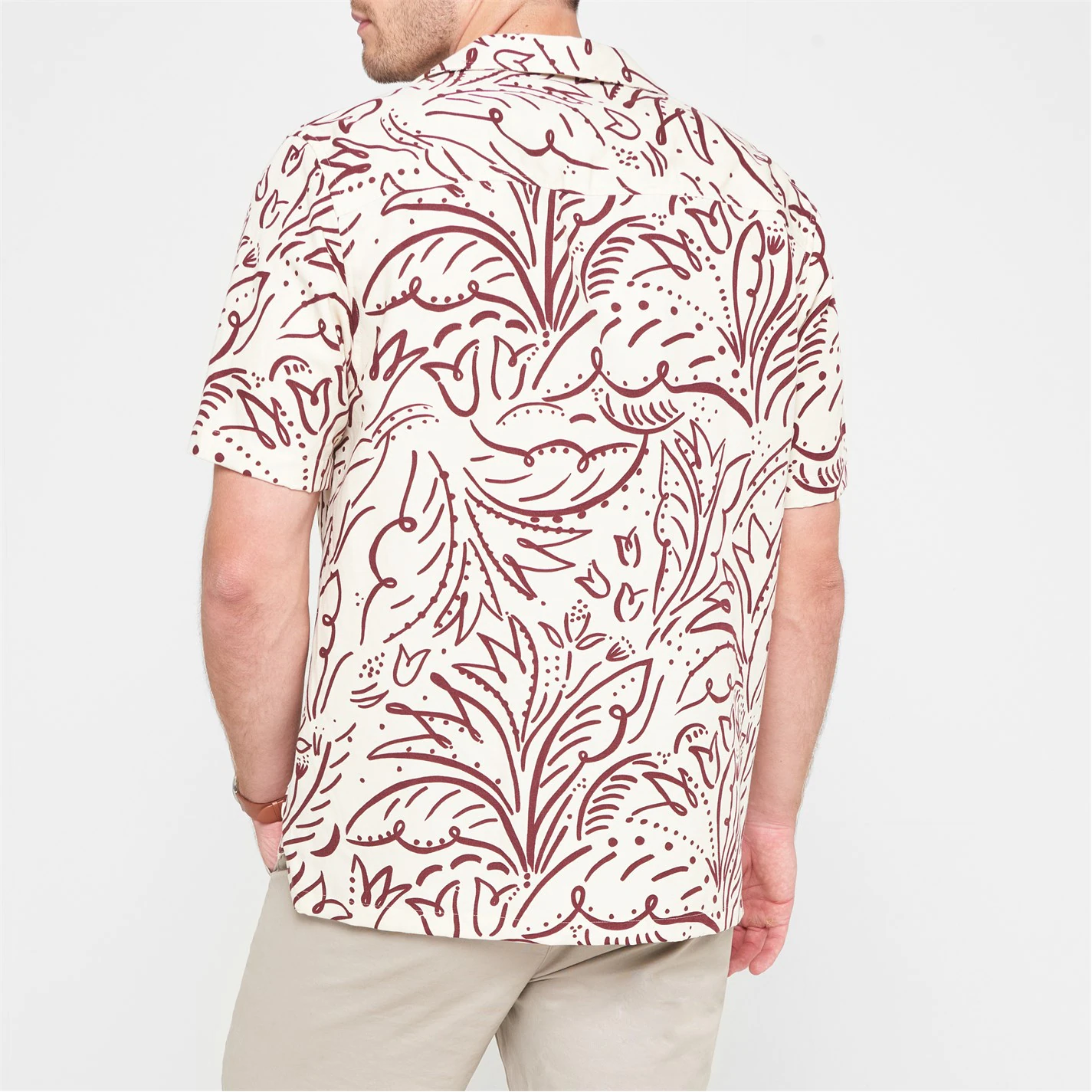 Ted Baker Ted Baker Viktor Floral Short Sleeve Shirt for Casual Shirts Colour Stone 5 Ted Baker Ted Baker Viktor Floral Short Sleeve Shirt for Casual Shirts Colour Stone - Image 3