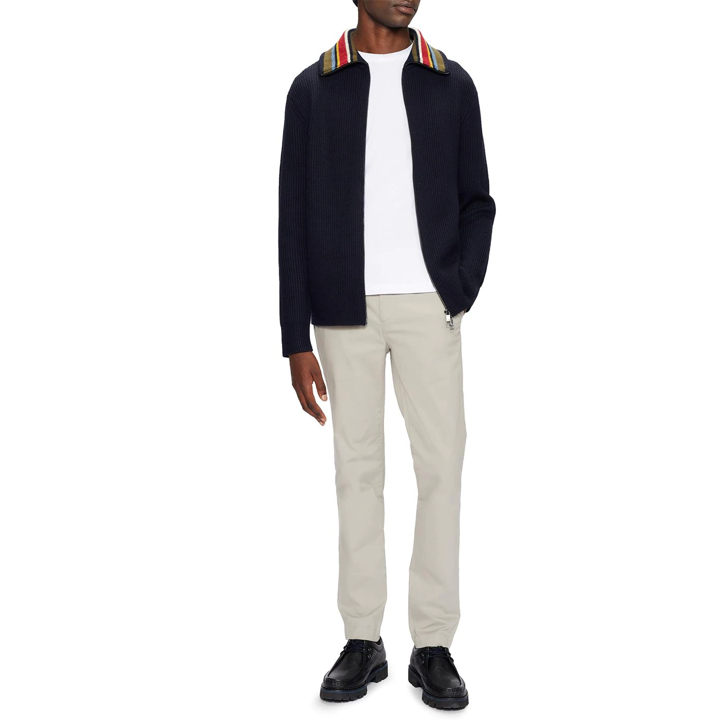 Ted Baker Ousse Full Zip Sweater for Big & Tall Knitwear Colour Navy 6 Ted Baker Ousse Full Zip Sweater for Big & Tall Knitwear Colour Navy - Image 4