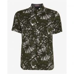 Ted Baker Ted Baker Hero Print Shirt Mens for T-Shirts Colour Khaki