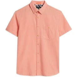 Ted Baker Kostume Short Sleeve Shirt for Casual Shirts Colour Coral