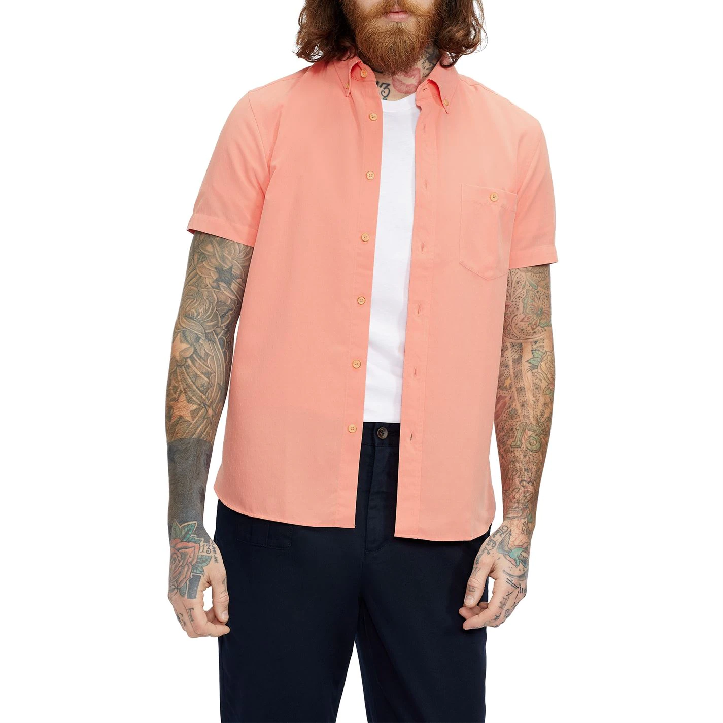 Ted Baker Kostume Short Sleeve Shirt for Casual Shirts Colour Coral 4 Ted Baker Kostume Short Sleeve Shirt for Casual Shirts Colour Coral - Image 2