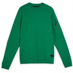 Ted Baker Online Long Sleeve Sweatshirt for Big & Tall Colour Green