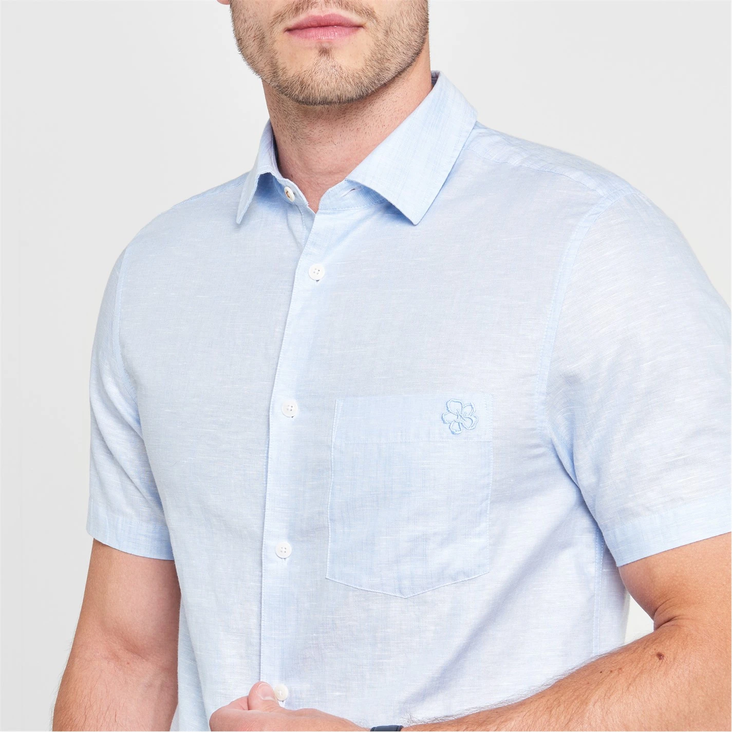 Ted Baker Addle Linen Shirt for Casual Shirts Colour Lt Blue 6 Ted Baker Addle Linen Shirt for Casual Shirts Colour Lt Blue - Image 4