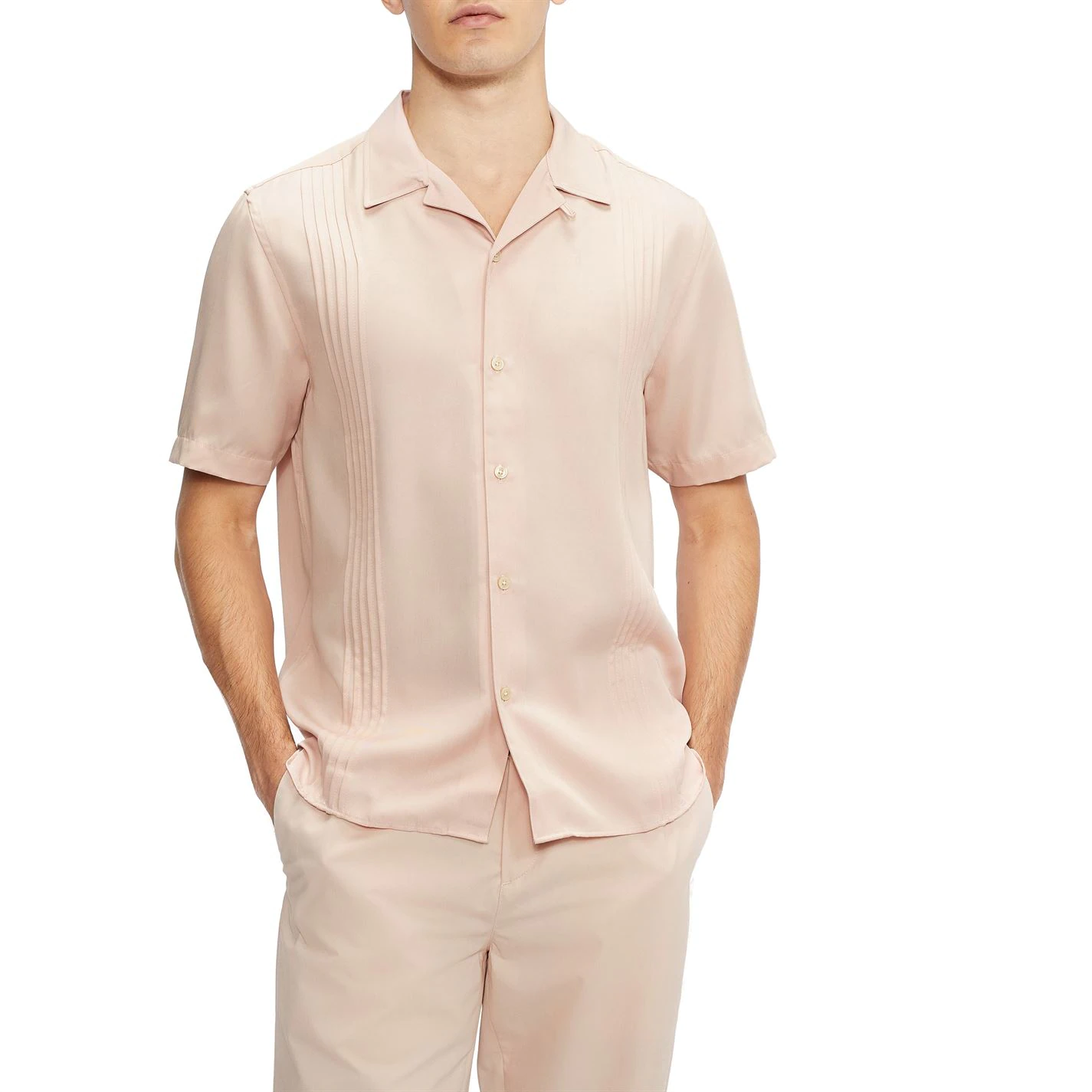 Ted Baker Calligraphy Short Sleeve Shirt for Casual Shirts Colour Lt-Pink 4 Ted Baker Calligraphy Short Sleeve Shirt for Casual Shirts Colour Lt-Pink - Image 2