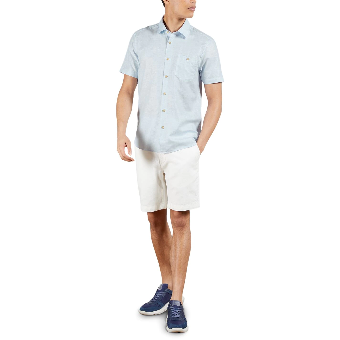 Ted Baker Civiche Short Sleeve Shirt for Casual Shirts Colour Lt-Blue 6 Ted Baker Civiche Short Sleeve Shirt for Casual Shirts Colour Lt-Blue - Image 4