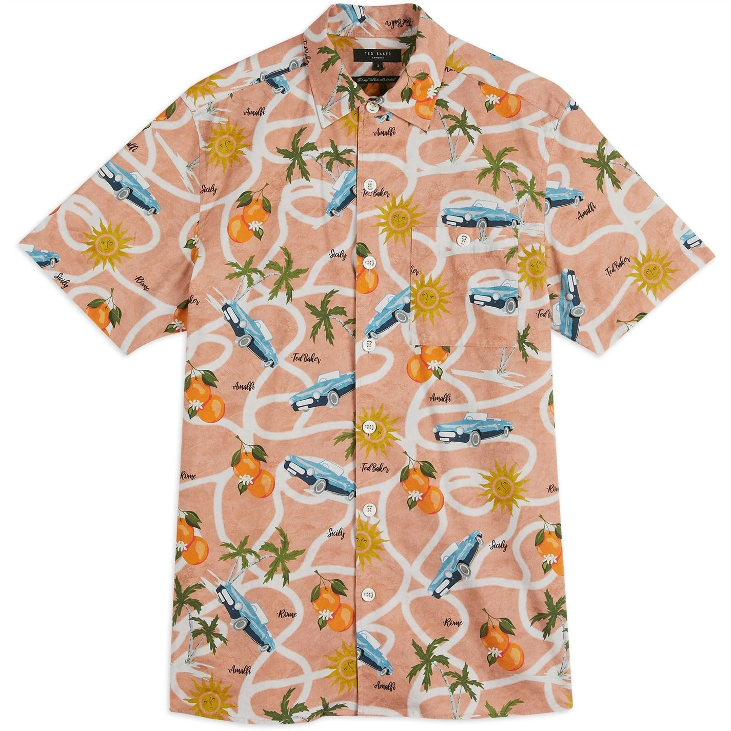 Ted Baker Udon Short Sleeve Shirt for Casual Shirts Colour Pink 3 Ted Baker Udon Short Sleeve Shirt for Casual Shirts Colour Pink