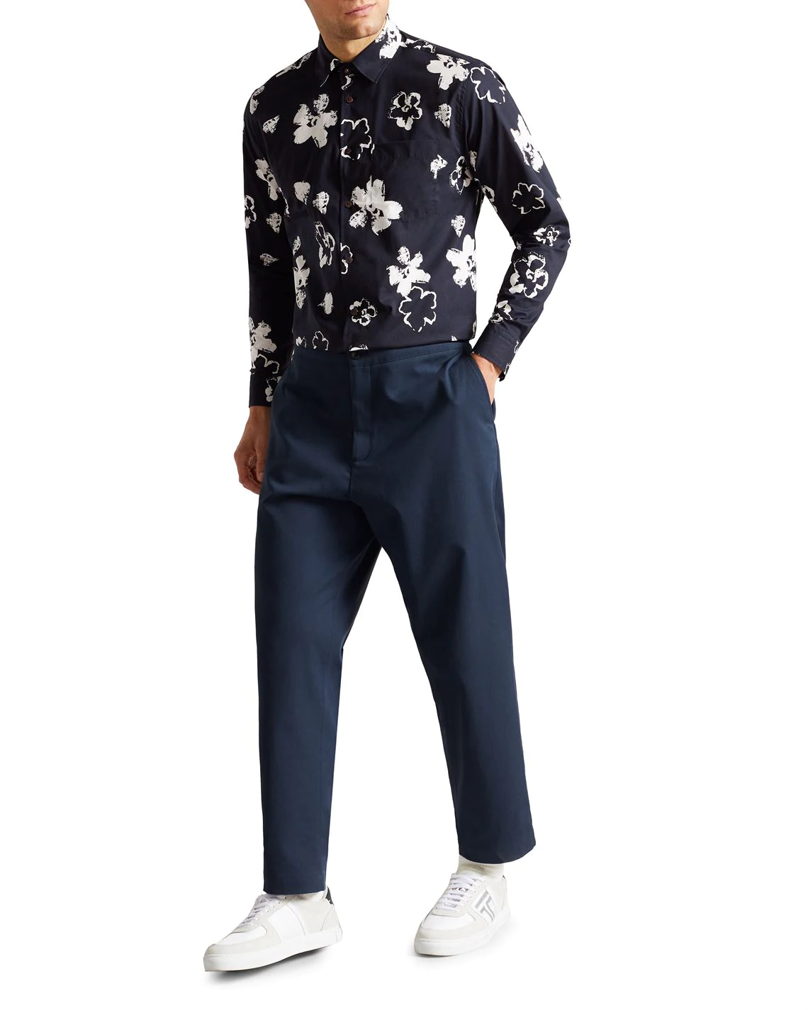 Ted Baker Sevlo Floral Shirt for Casual Shirts Colour Navy 4 Ted Baker Sevlo Floral Shirt for Casual Shirts Colour Navy - Image 2