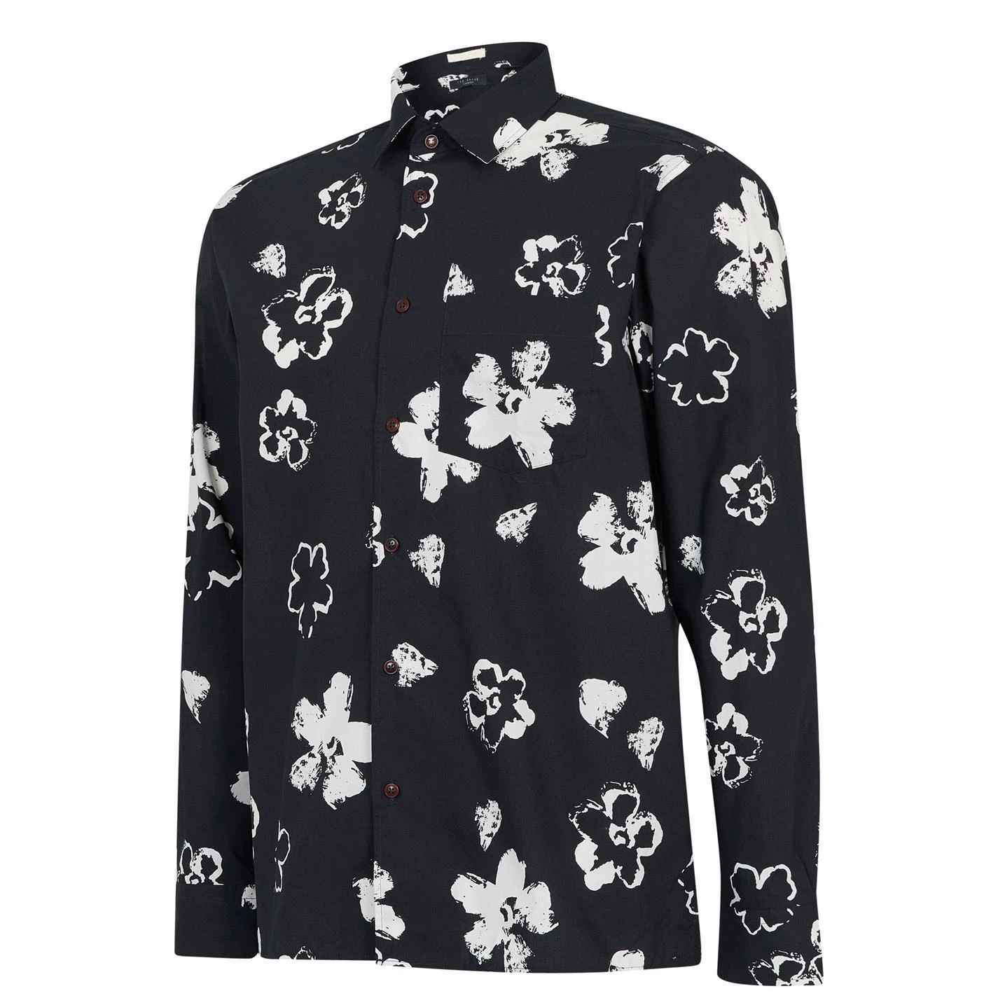 Ted Baker Sevlo Floral Shirt for Casual Shirts Colour Navy 8 Ted Baker Sevlo Floral Shirt for Casual Shirts Colour Navy - Image 6