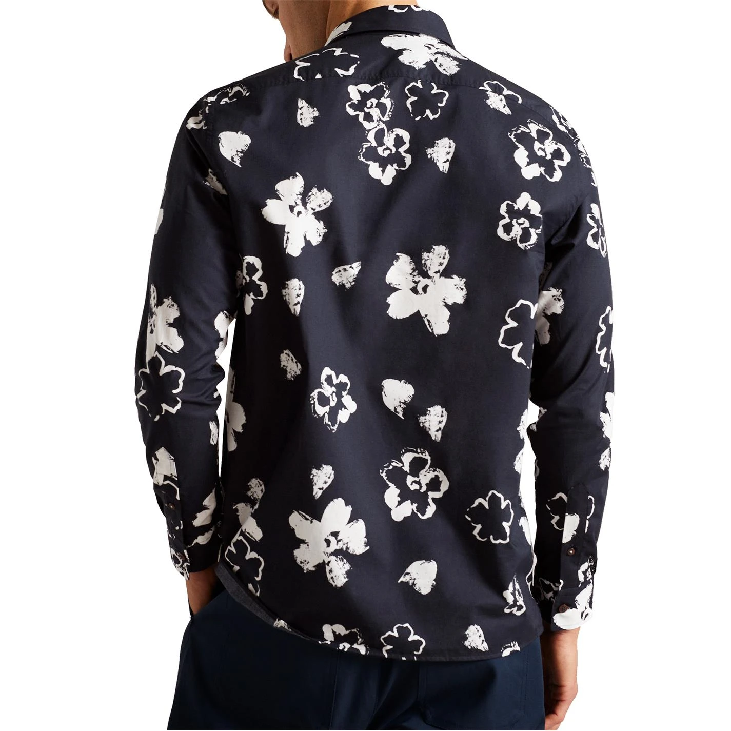 Ted Baker Sevlo Floral Shirt for Casual Shirts Colour Navy 5 Ted Baker Sevlo Floral Shirt for Casual Shirts Colour Navy - Image 3