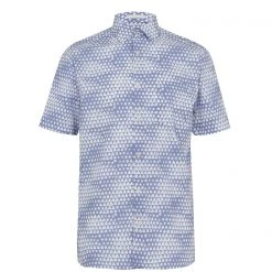 Ted Baker Ted Baker Hunno Geo Tile Print Shirt for T-Shirts Colour Light Blue