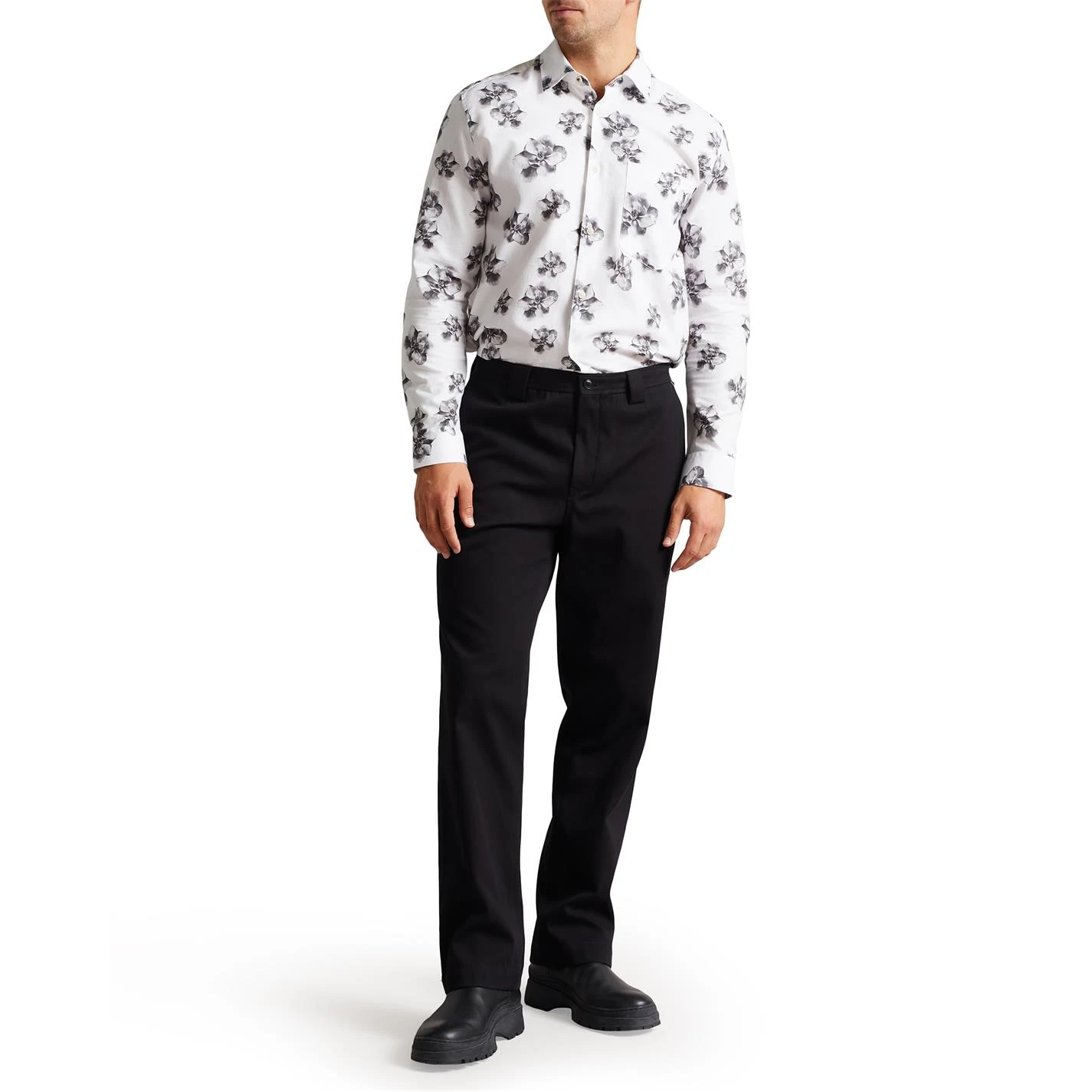 Ted Baker Millhill Floral Shirt for Casual Shirts Colour White 4 Ted Baker Millhill Floral Shirt for Casual Shirts Colour White - Image 2
