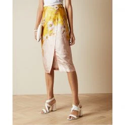 Ted Baker Print Wrap Skirt for Skirts Colour Yellow -Outlet Wardrobe Mix Store 56240213 xxl a1