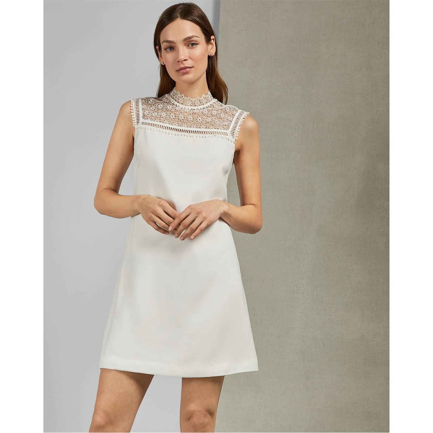 Ted Baker Carsey Tunic Dress for Dresses Colour Ivory 4 Ted Baker Carsey Tunic Dress for Dresses Colour Ivory - Image 2