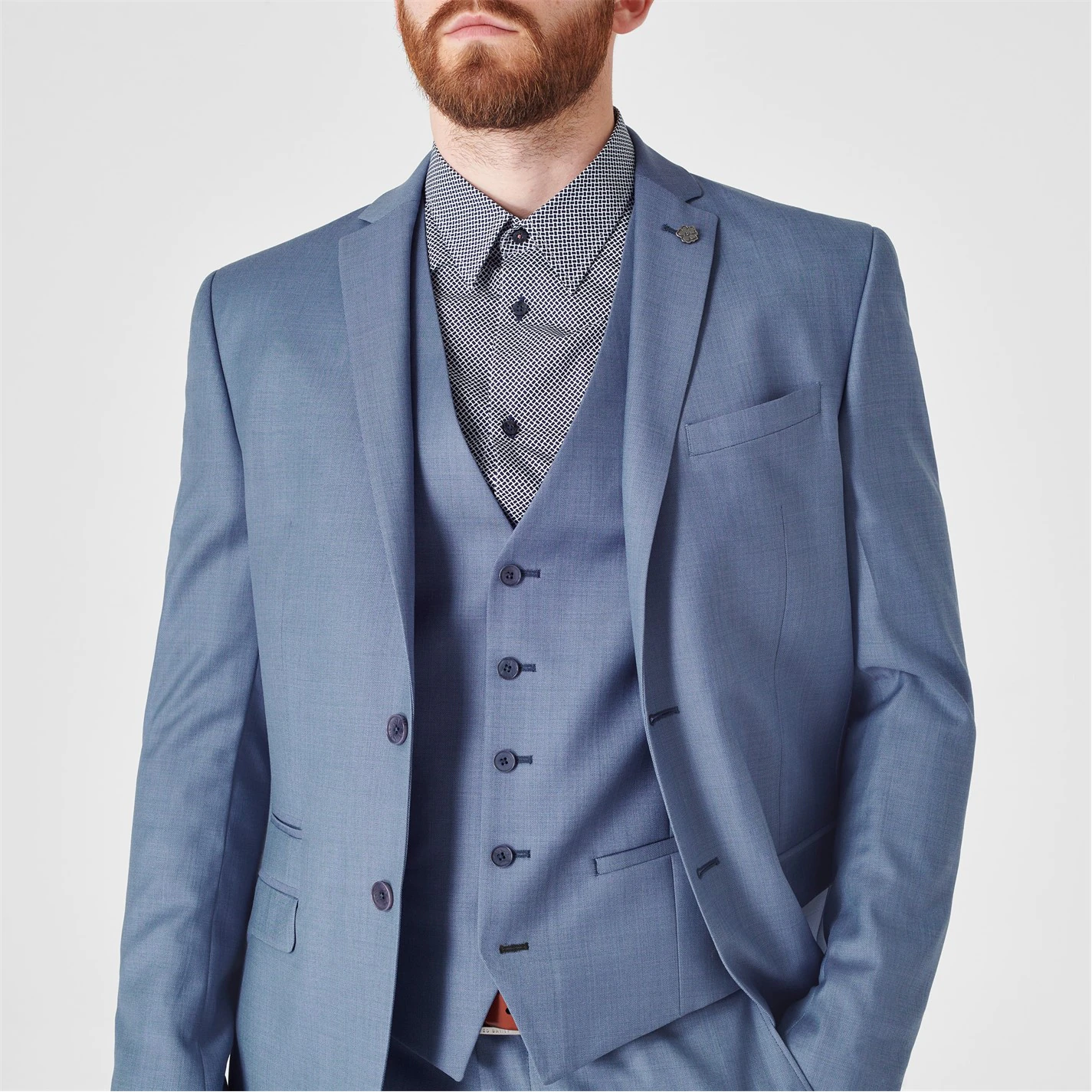 Ted Baker Ainsty Suit Waistcoat for Complete Suits Colour Blue 6 Ted Baker Ainsty Suit Waistcoat for Complete Suits Colour Blue - Image 4