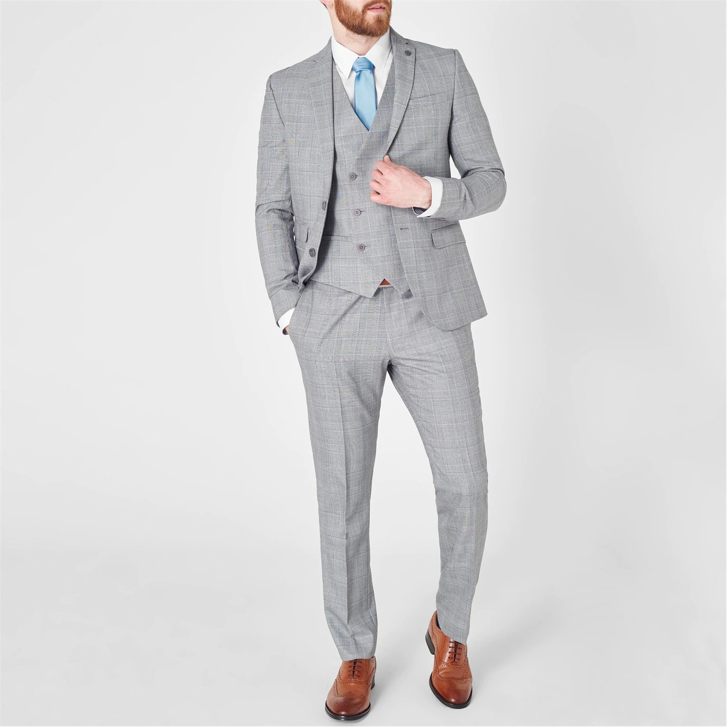 Ted Baker Tyne Suit Waistcoat for Complete Suits Colour Grey 4 Ted Baker Tyne Suit Waistcoat for Complete Suits Colour Grey - Image 2