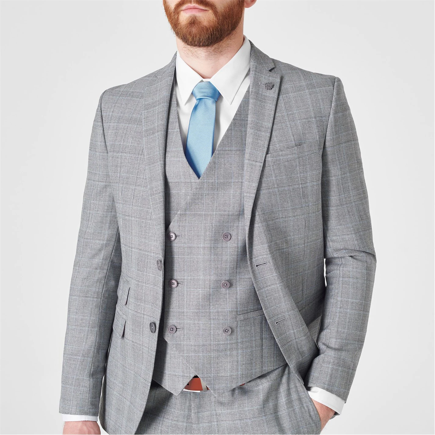 Ted Baker Tyne Suit Waistcoat for Complete Suits Colour Grey 6 Ted Baker Tyne Suit Waistcoat for Complete Suits Colour Grey - Image 4