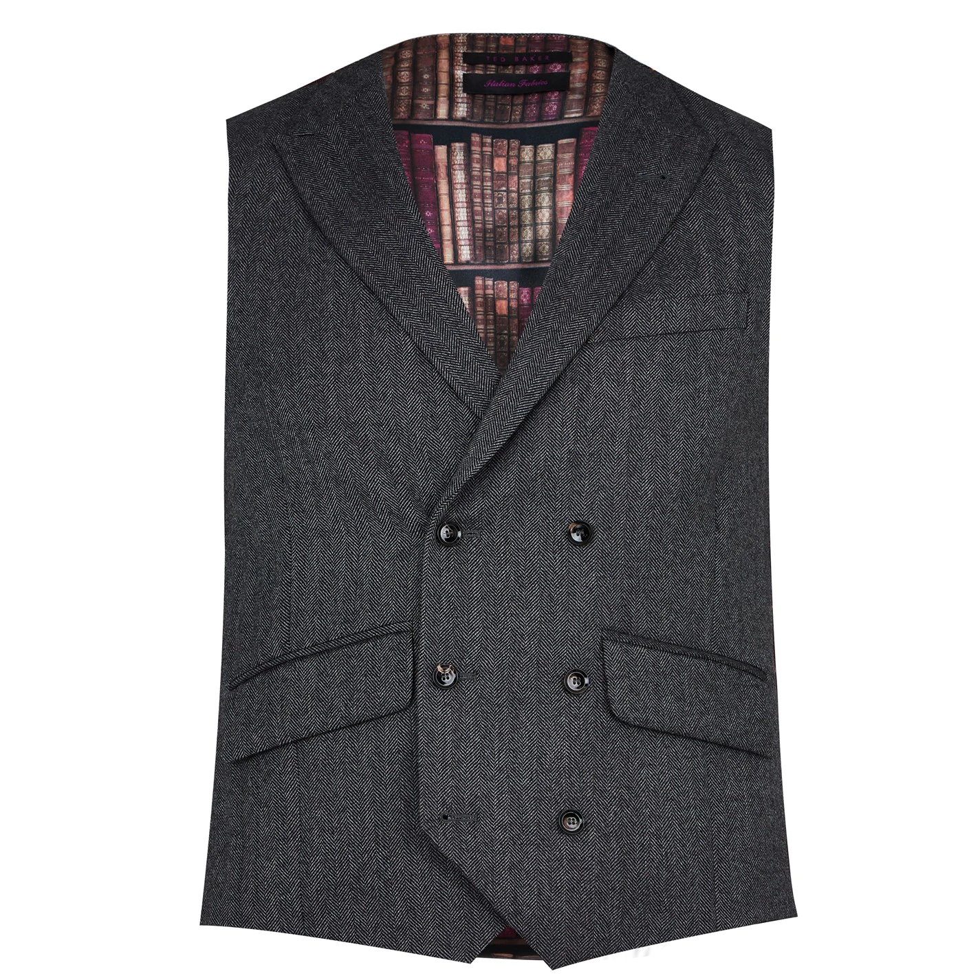 Ted Baker Herring Waistcoat for Big & Tall Waistcoats Colour Grey 3 Ted Baker Herring Waistcoat for Big & Tall Waistcoats Colour Grey