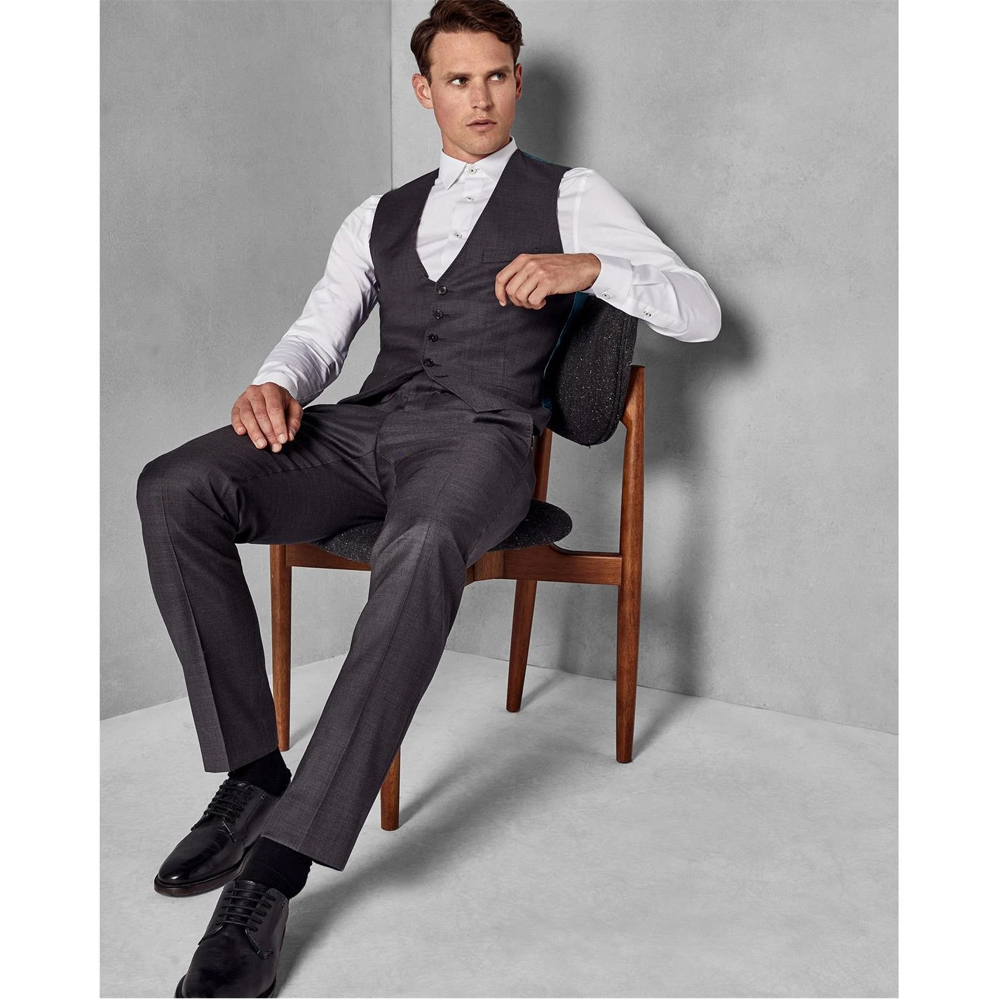 Ted Baker Strong Waistcoat for Big & Tall Waistcoats Colour Charcoal 3 Ted Baker Strong Waistcoat for Big & Tall Waistcoats Colour Charcoal