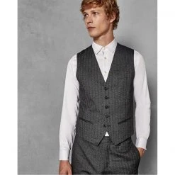 Ted Baker Swai Waistcoat for Complete Suits Colour Charcoal