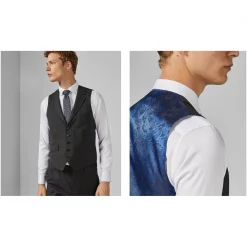 Ted Baker Waistcoat for Big & Tall Waistcoats Colour Charcoal