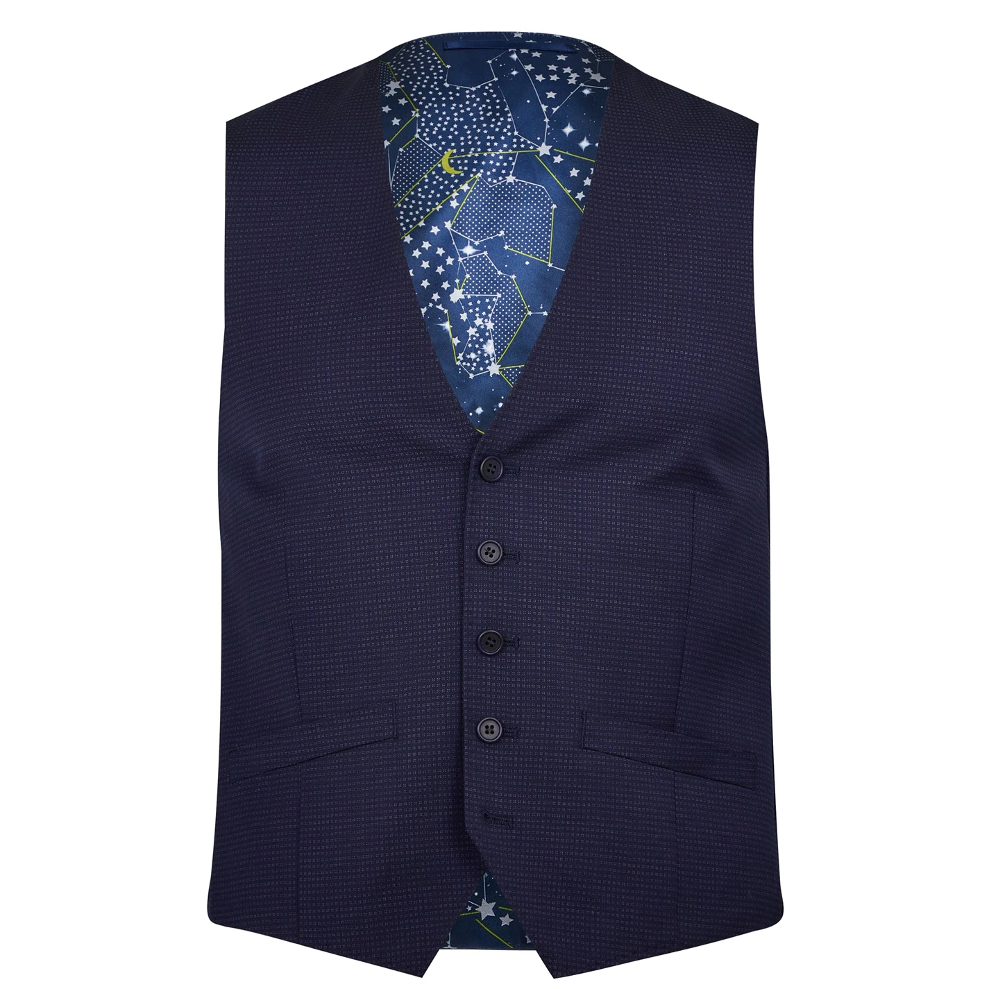 Ted Baker Cirrs Geometric Waistcoat for Big & Tall Waistcoats Colour Navy 3 Ted Baker Cirrs Geometric Waistcoat for Big & Tall Waistcoats Colour Navy