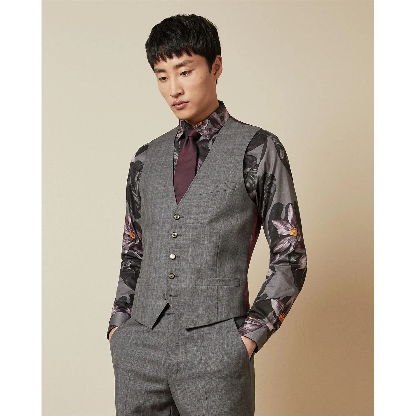 Ted Baker West Waistcoat for Big & Tall Waistcoats Colour Grey 4 Ted Baker West Waistcoat for Big & Tall Waistcoats Colour Grey - Image 2