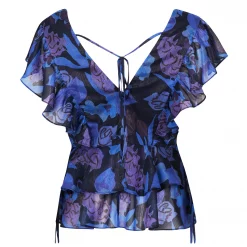 Ted Baker Rowyn Frill Top for Blouses & Shirts Colour Dk-Navy -Outlet Wardrobe Mix Store 57123318 xxl a10