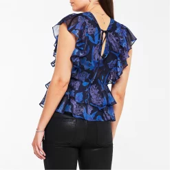 Ted Baker Rowyn Frill Top for Blouses & Shirts Colour Dk-Navy -Outlet Wardrobe Mix Store 57123318 xxl a2